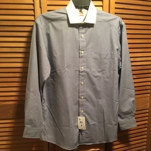 Tommy Hilfiger Navy Blue & White Dress Shirt